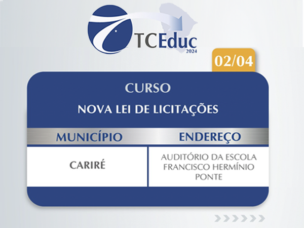 TCEduc leva capacitação sobre Licitações, Contratos Administrativos e Controle Social à cidade de Cariré.