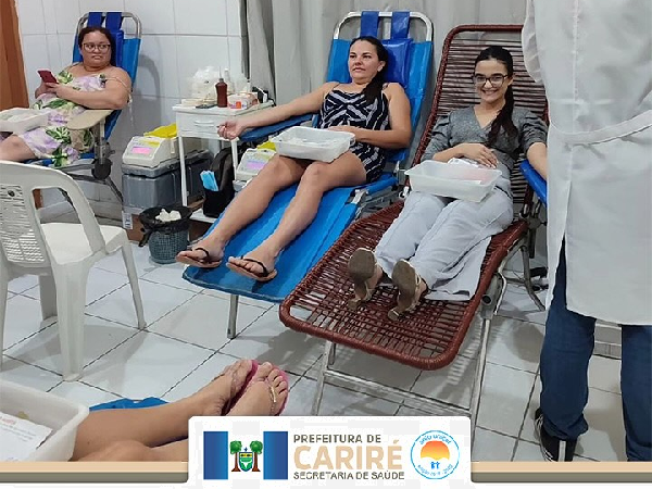 A Prefeitura Municipal de Cariré promoveu a Campanha de Doação de Sangue.